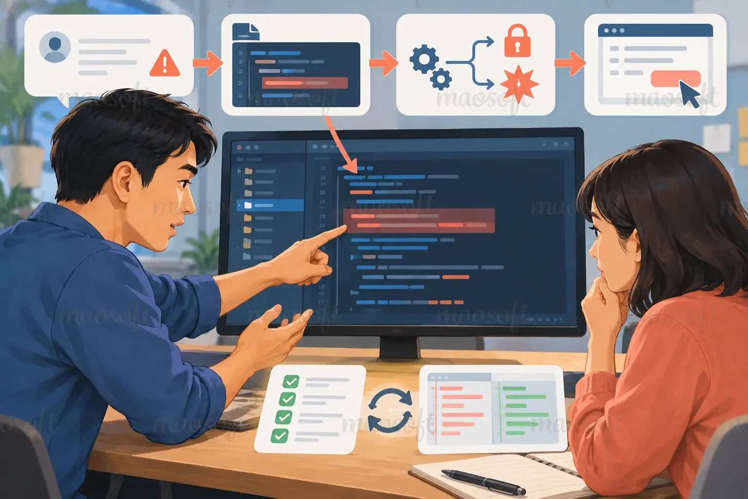Minh họa: nhận xét phải dẫn tới một bước kiểm tra