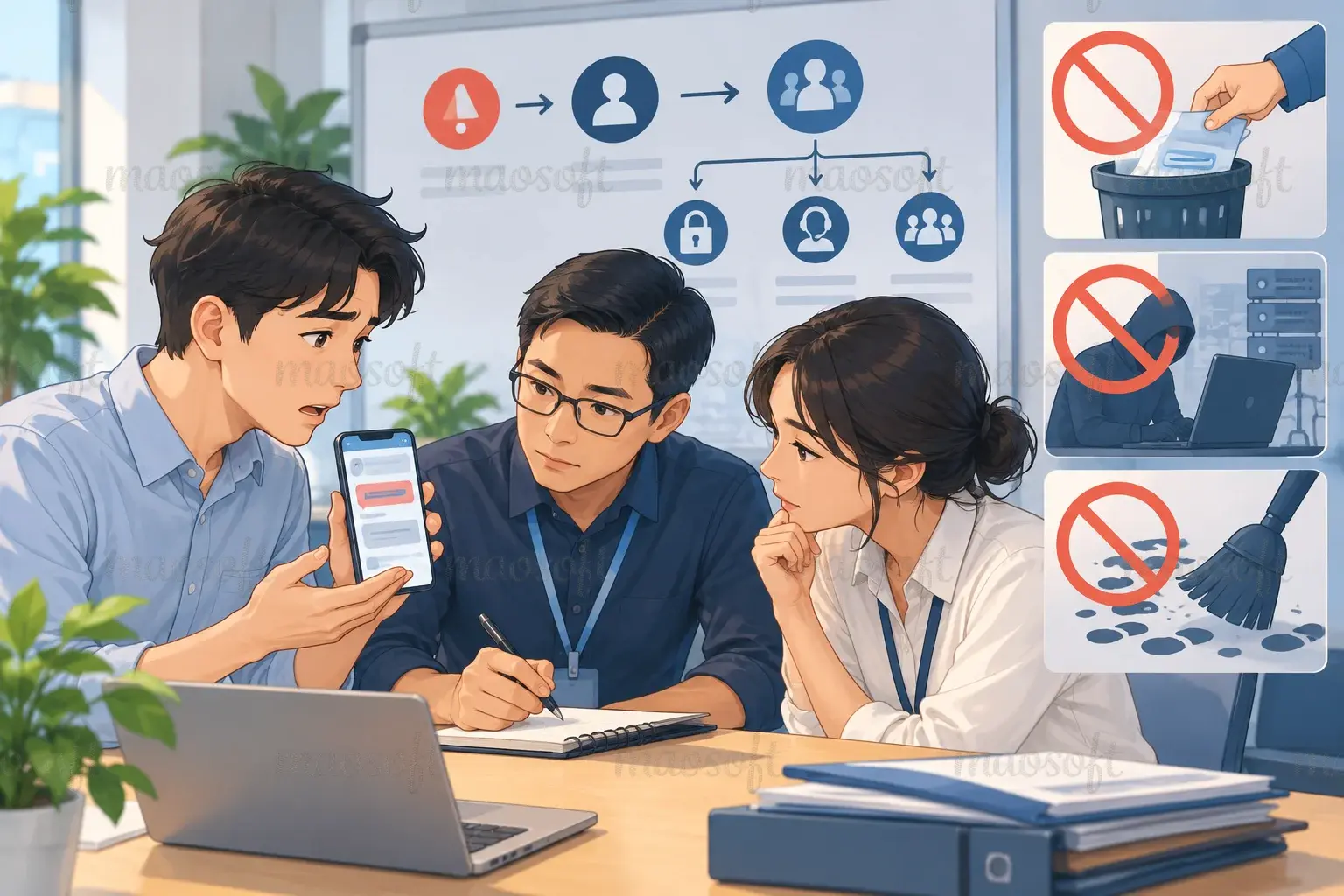 Minh họa: khi nghi ngờ, dừng và báo điều mình biết