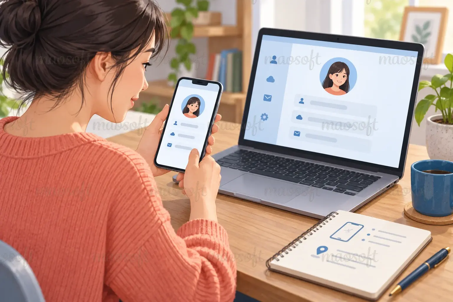 Minh họa: Biết tài khoản nào đang gắn với máy