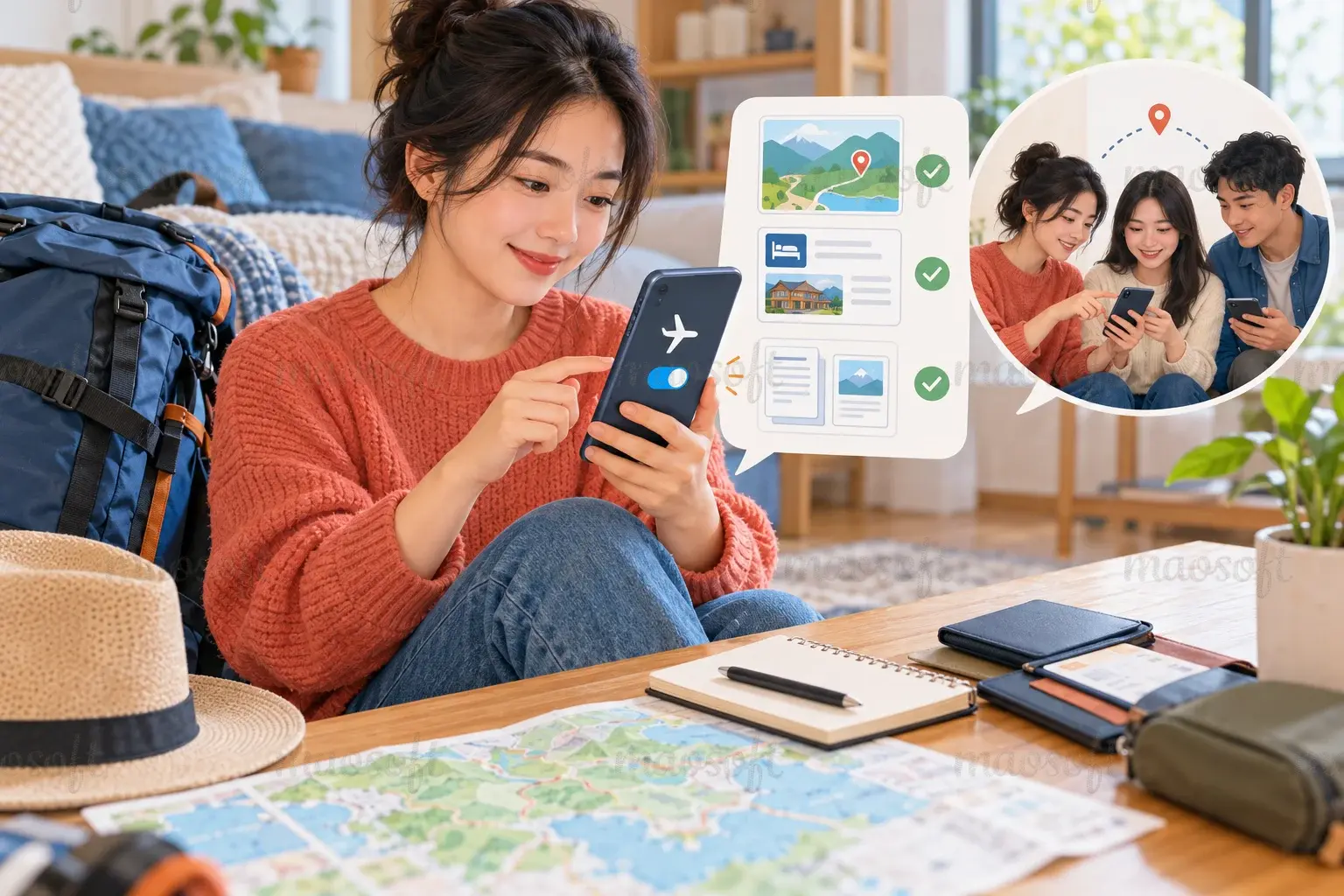 Minh họa: Thử mở trước khi rời nhà