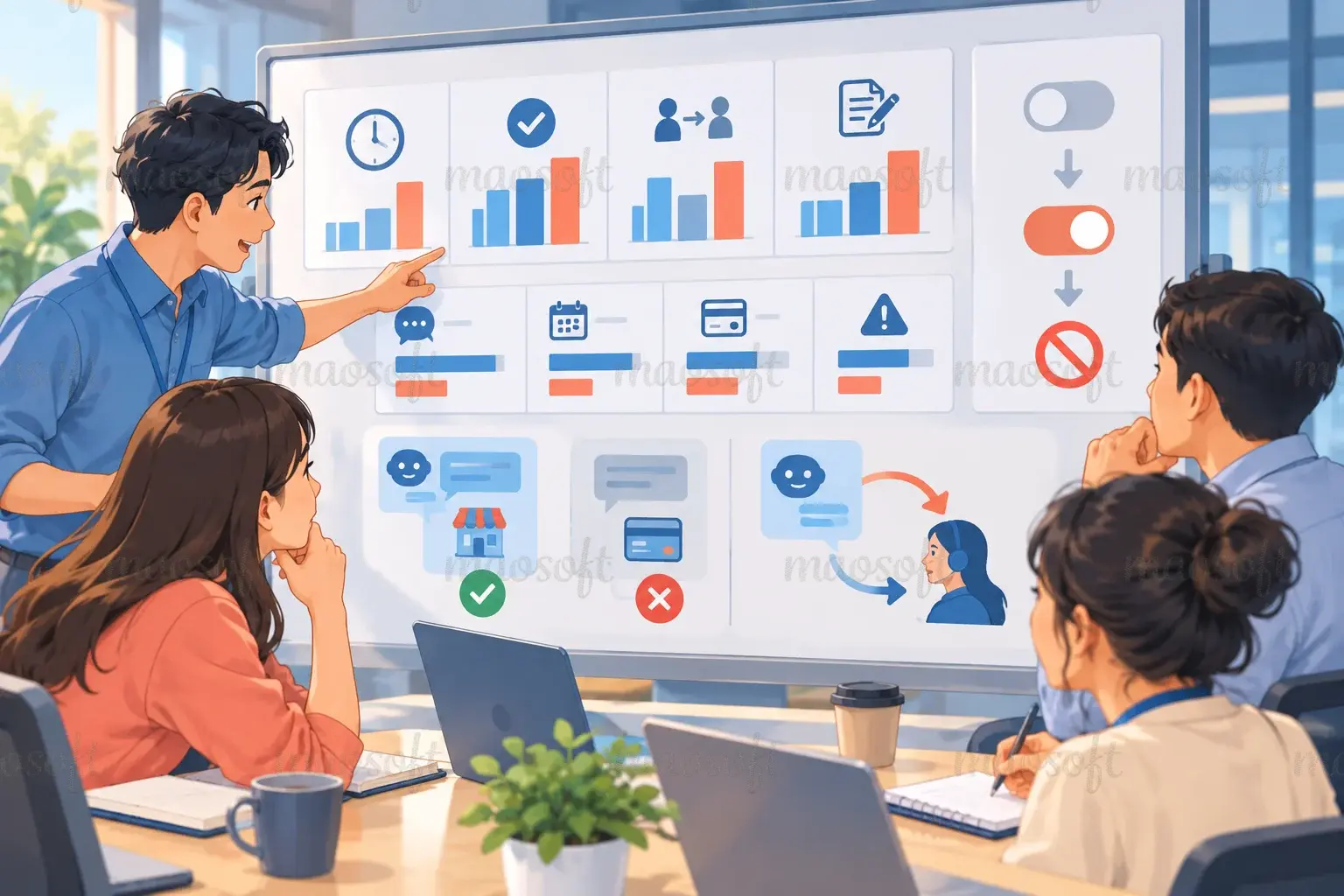 Minh họa: đo xem khách có được phục vụ tốt hơn không