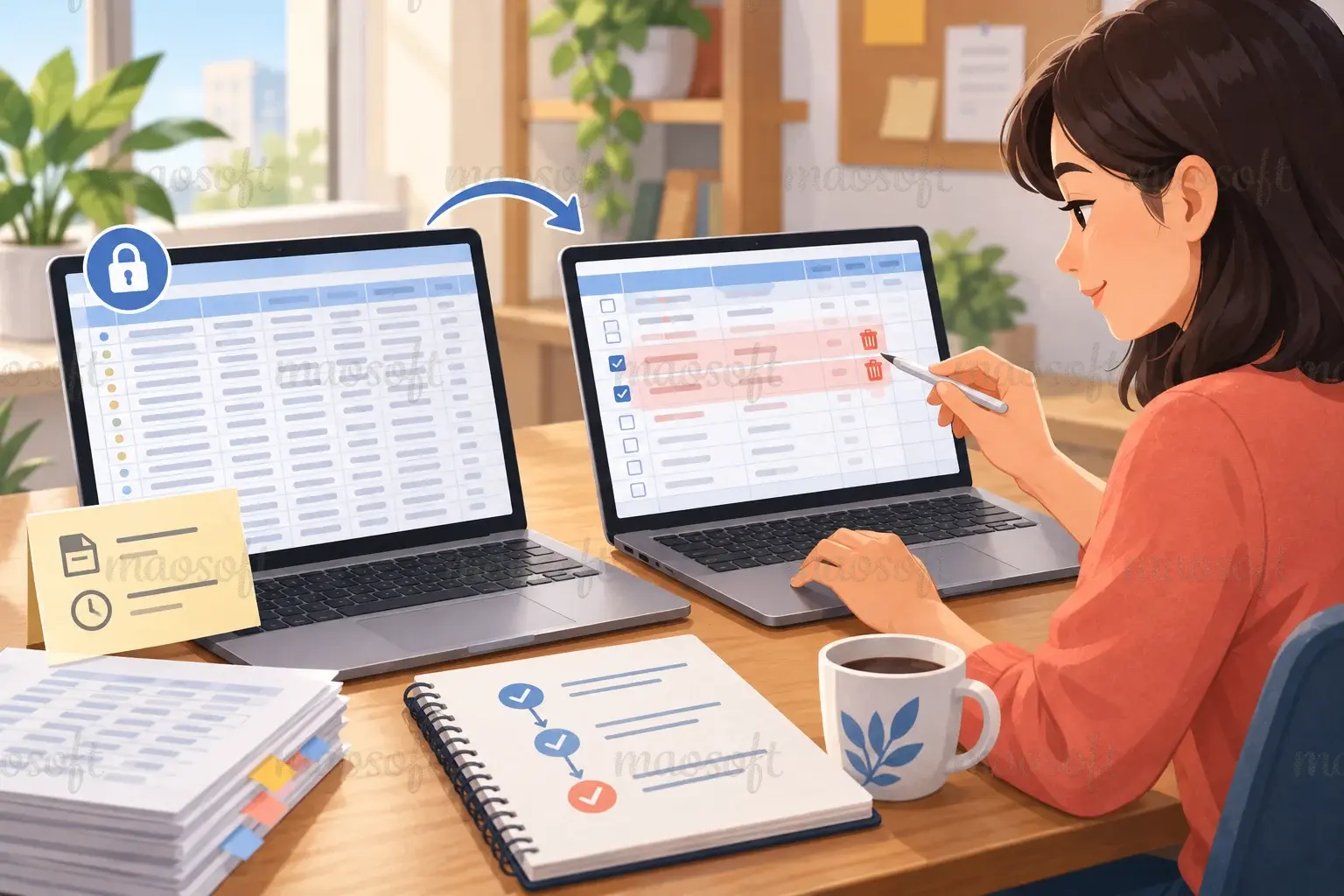 Minh họa: Giữ một bản dữ liệu gốc