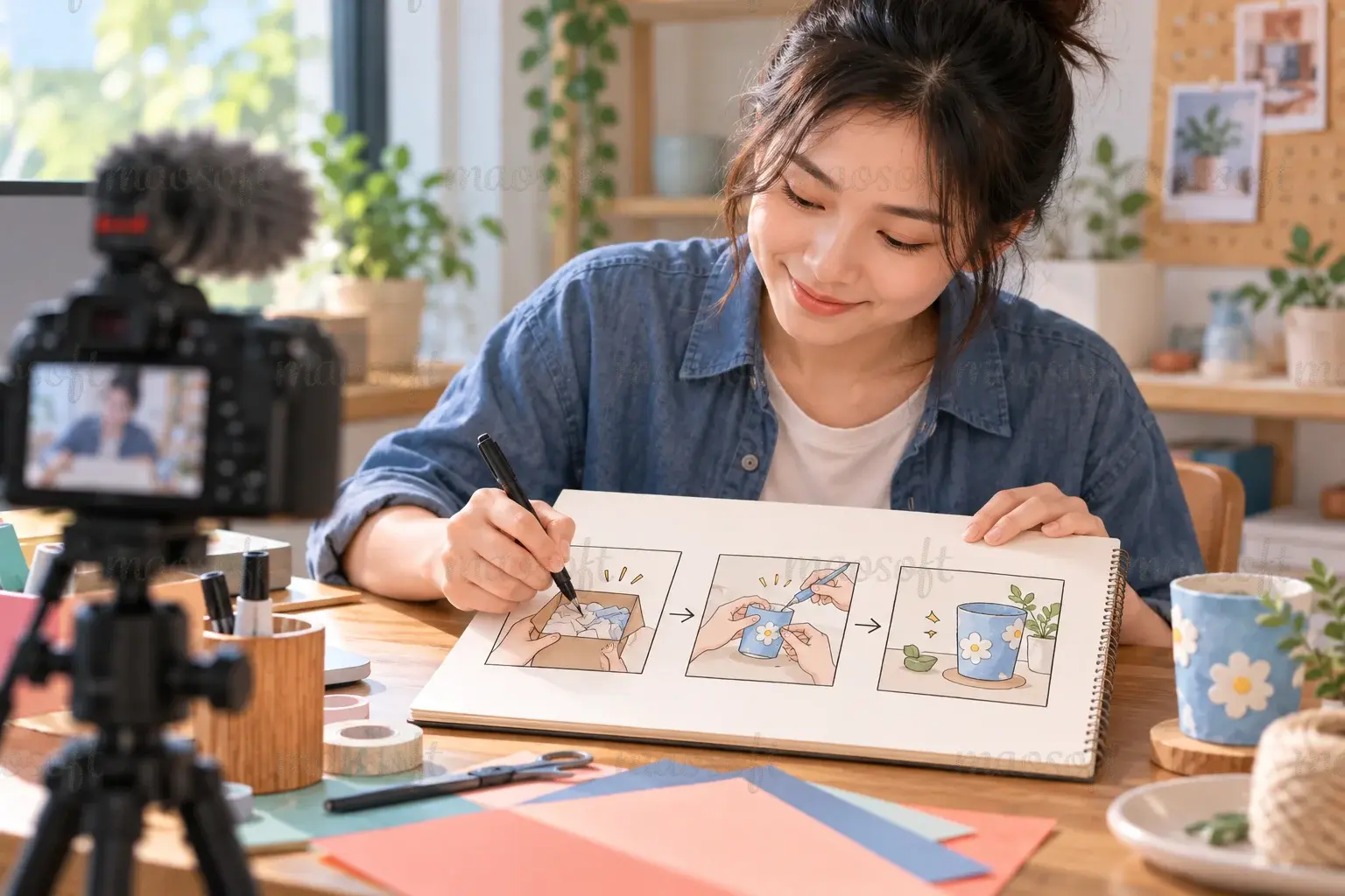 Minh họa: Viết câu chuyện bằng vài ý trước