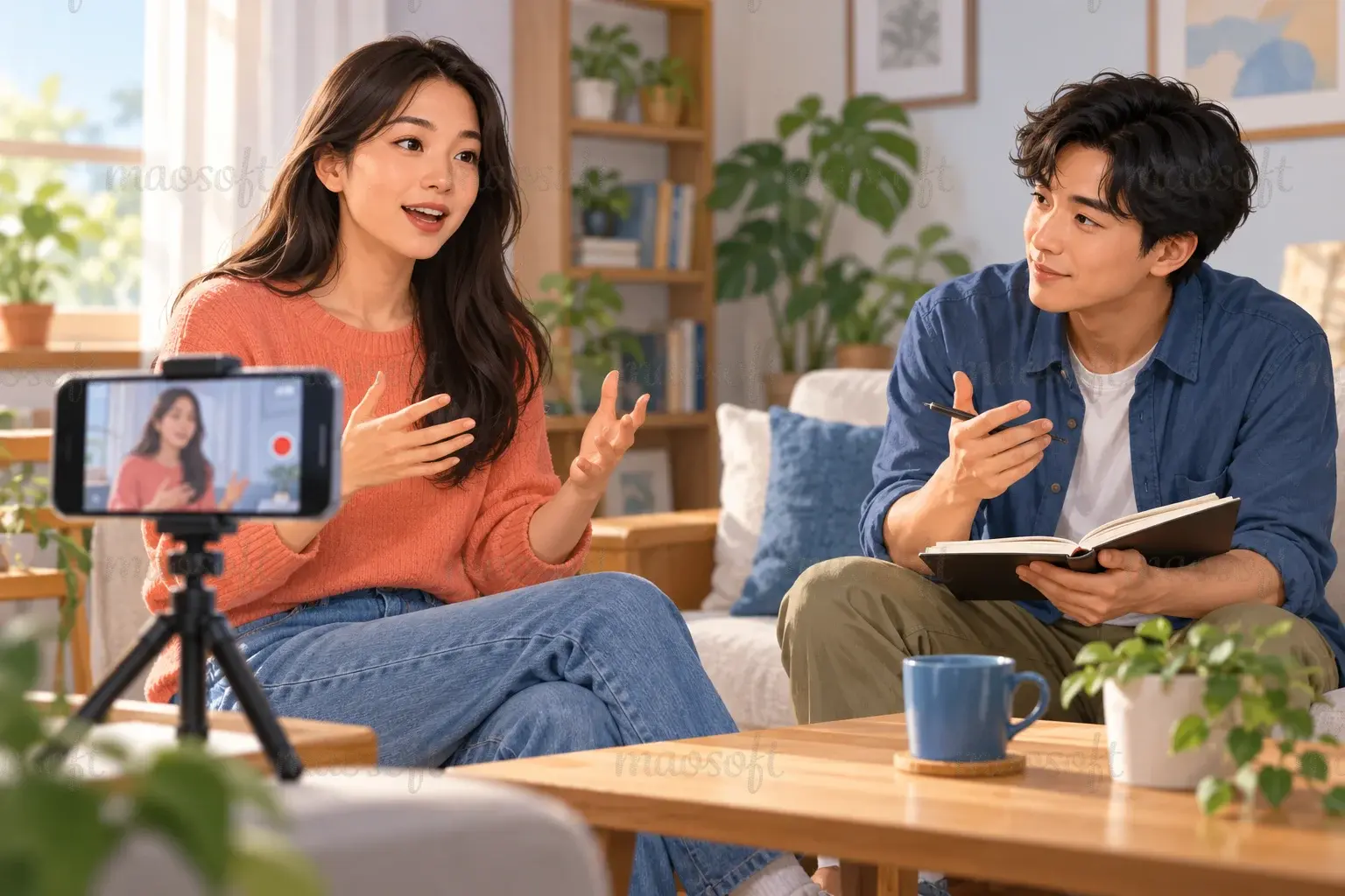 Minh họa: Ghi âm hoặc thử với một người