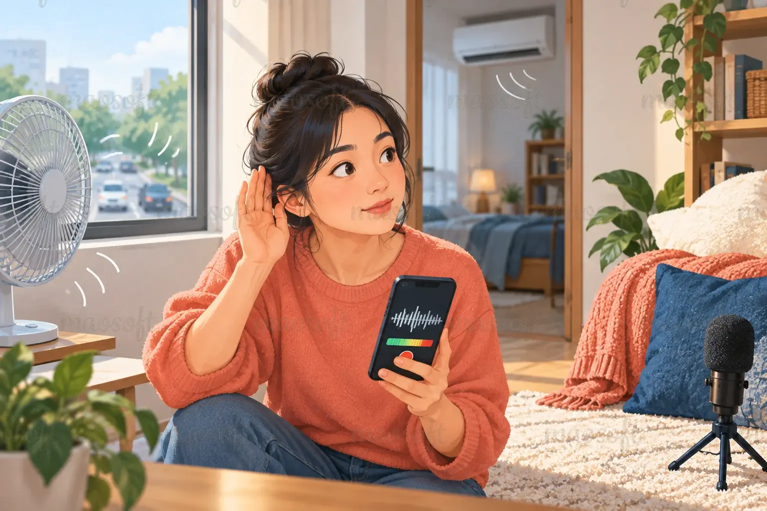 Minh họa: Nghe không gian trước khi thu