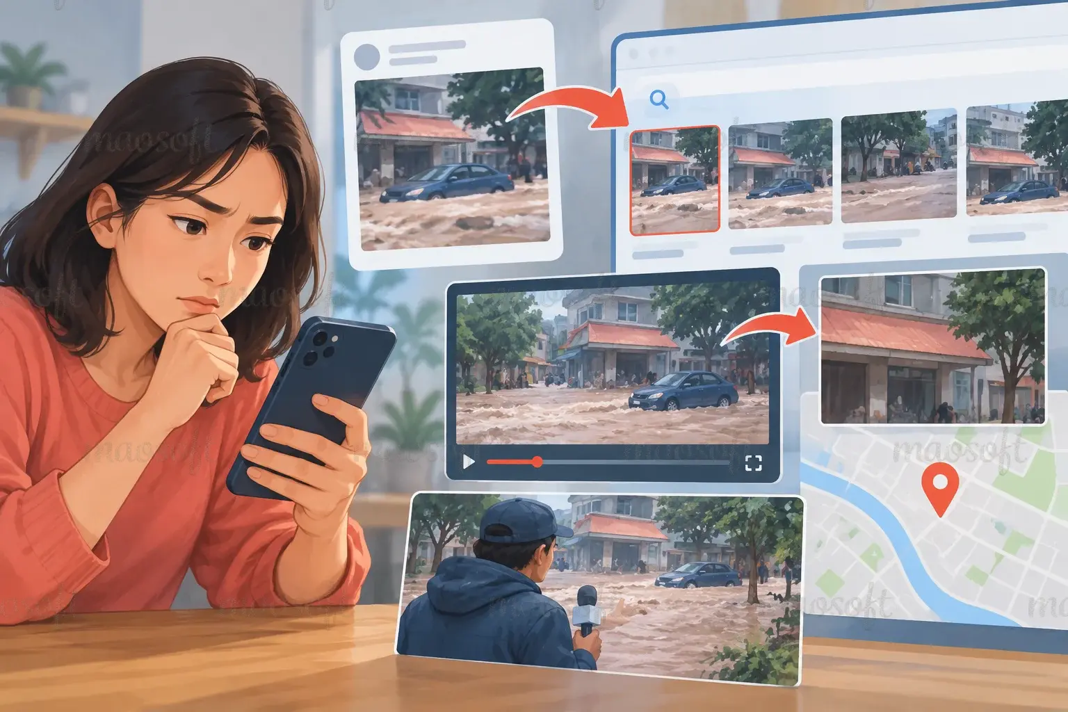 Xem nguồn và bối cảnh của ảnh, video