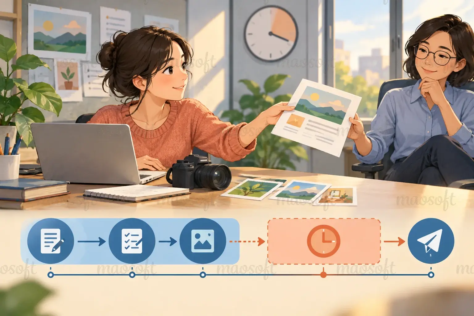 Minh họa: Tách phần mình làm khỏi phần phải đợi
