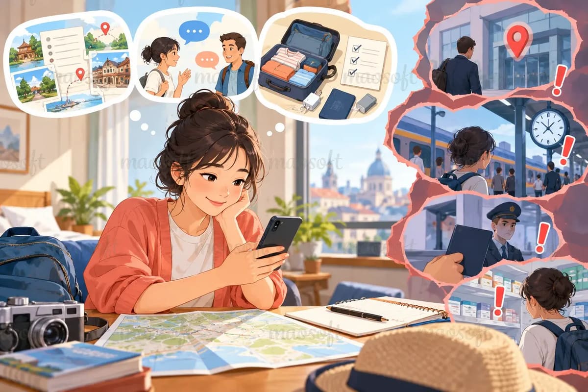 Chuẩn bị thông tin chuyến đi để lúc cần không phải lục cả điện thoại