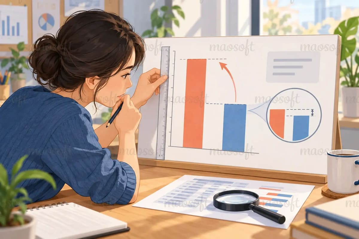 Nhìn biểu đồ đẹp vẫn nên kiểm tra trục và mốc so sánh