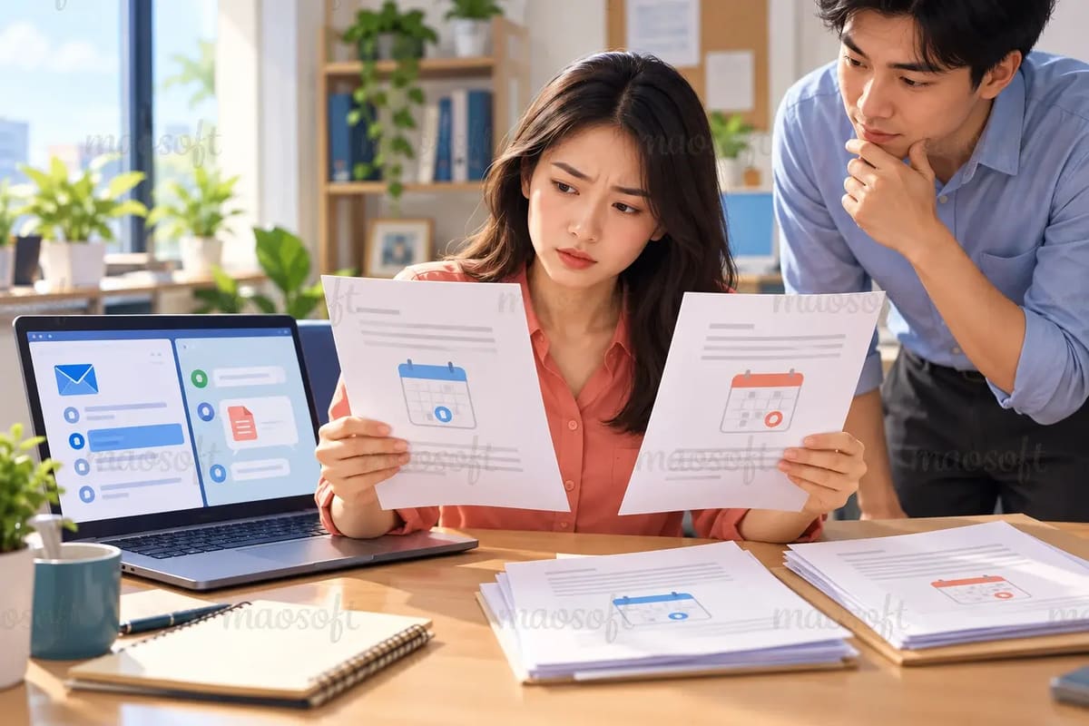 Nhận tài liệu từ bên ngoài: làm sao để không dùng nhầm bản?