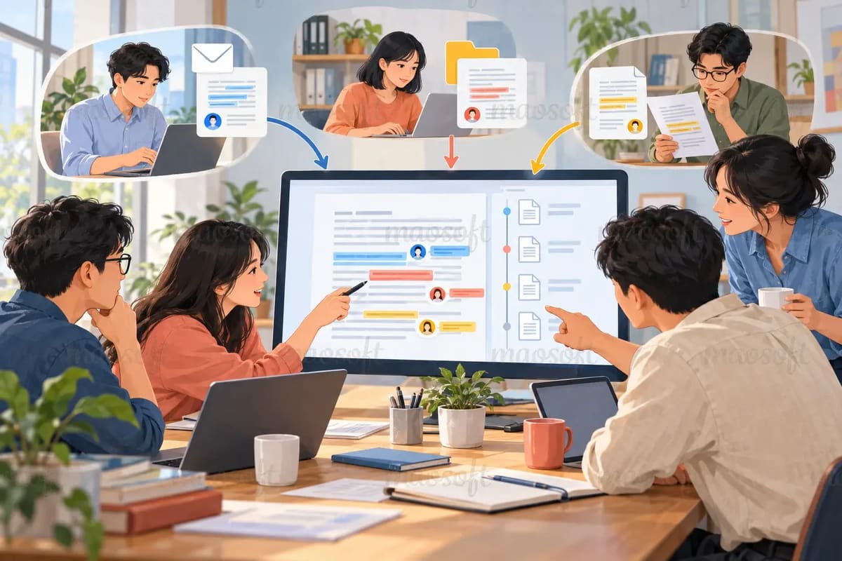 Nhiều người cùng sửa tài liệu: làm sao biết bản nào đang dùng?