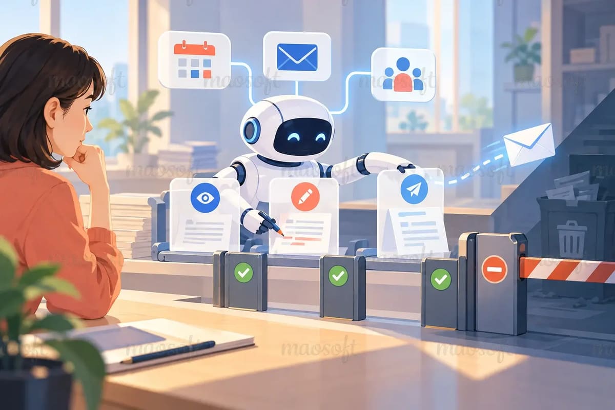 Cấp quyền cho AI agent: xem, sửa và gửi là những việc khác nhau