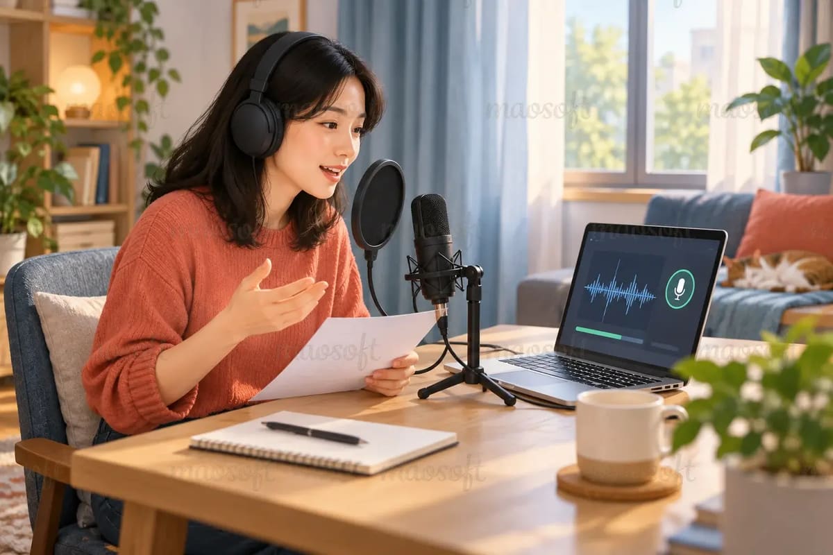 Thu âm giọng nói: làm rõ lời trước khi nghĩ tới nhạc nền