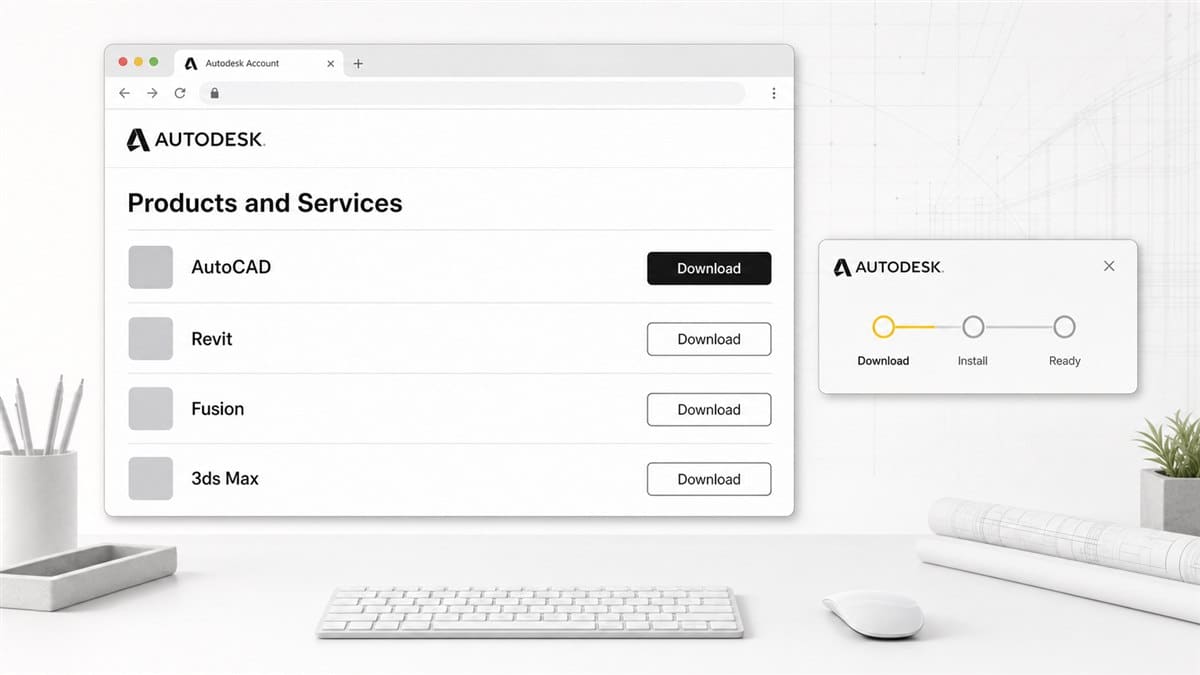 Tải và cài đặt phần mềm từ Autodesk Account chính thức