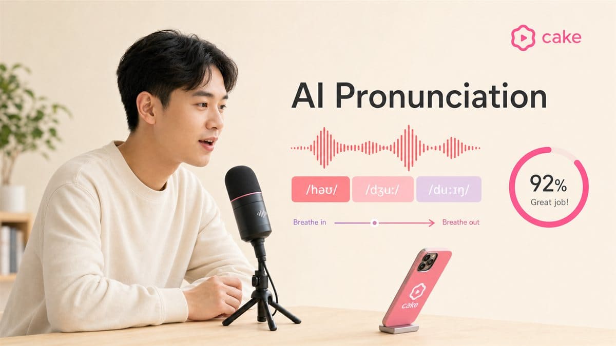AI Pronunciation Coach của Cake chấm và sửa phát âm
