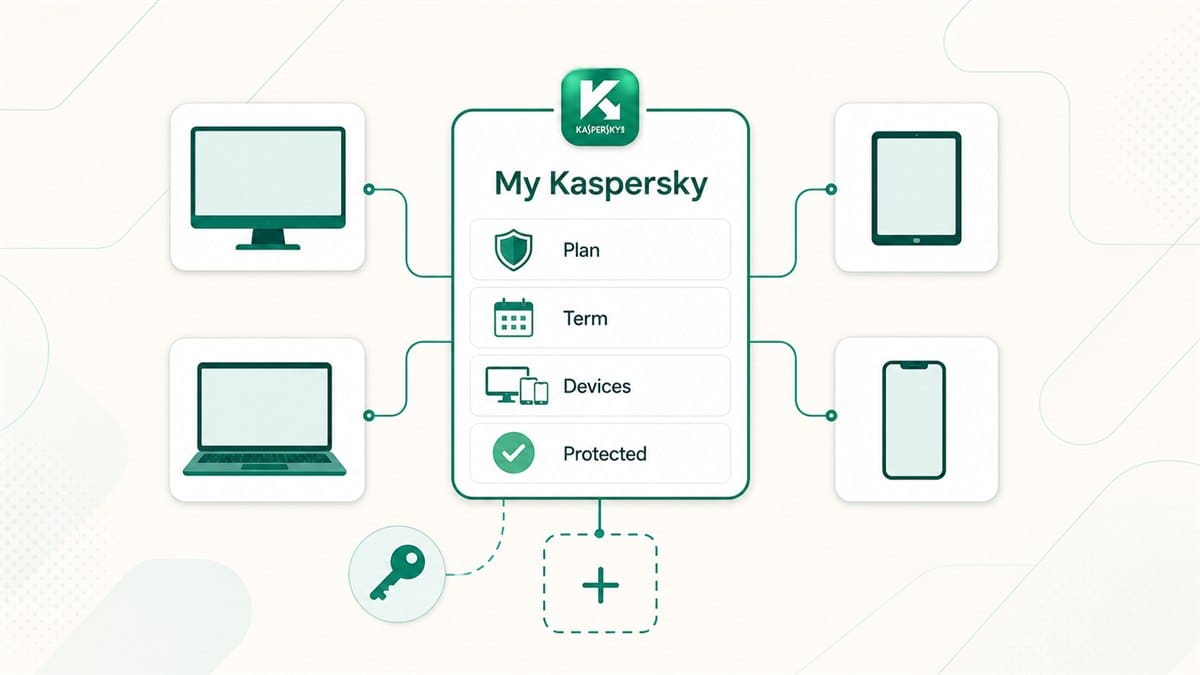 My Kaspersky quản lý subscription và thiết bị được bảo vệ